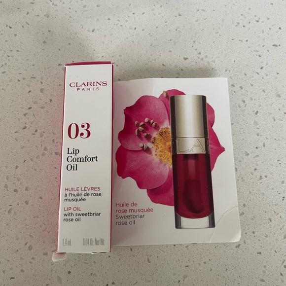 Clarins Other - Clarins Paris 03 CHERRY Lip Comfort Oil MINI Travel Size 0.04 Oz New In Box